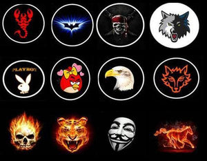 Car Door Puddle Lights-Comic Logo