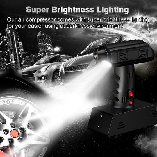 Portable Metal Inflator Pump with LED Lighting