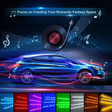 Car Interior Lights with Sound Active Function and Wireless Remote Control