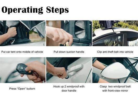 Four-season Automatic Car Tent Cover Carport Folded