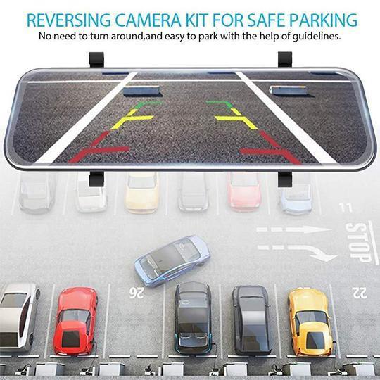 2019 Full-Screen LCD Rearview Mirror, Front And Rear Car Recorder