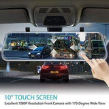 2019 Full-Screen LCD Rearview Mirror, Front And Rear Car Recorder