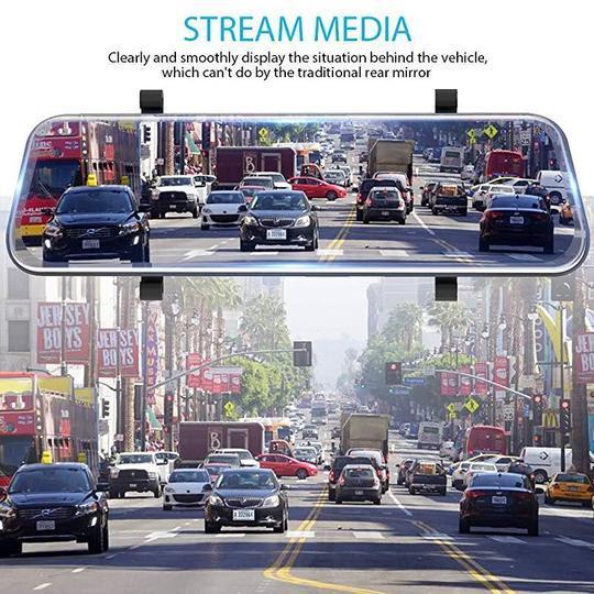 2019 Full-Screen LCD Rearview Mirror, Front And Rear Car Recorder